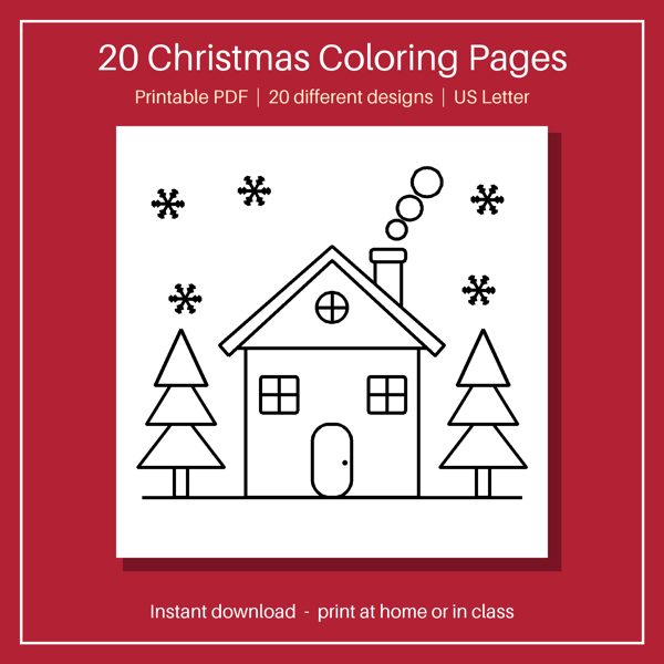 Christmas Coloring Pages – 20 different designs
